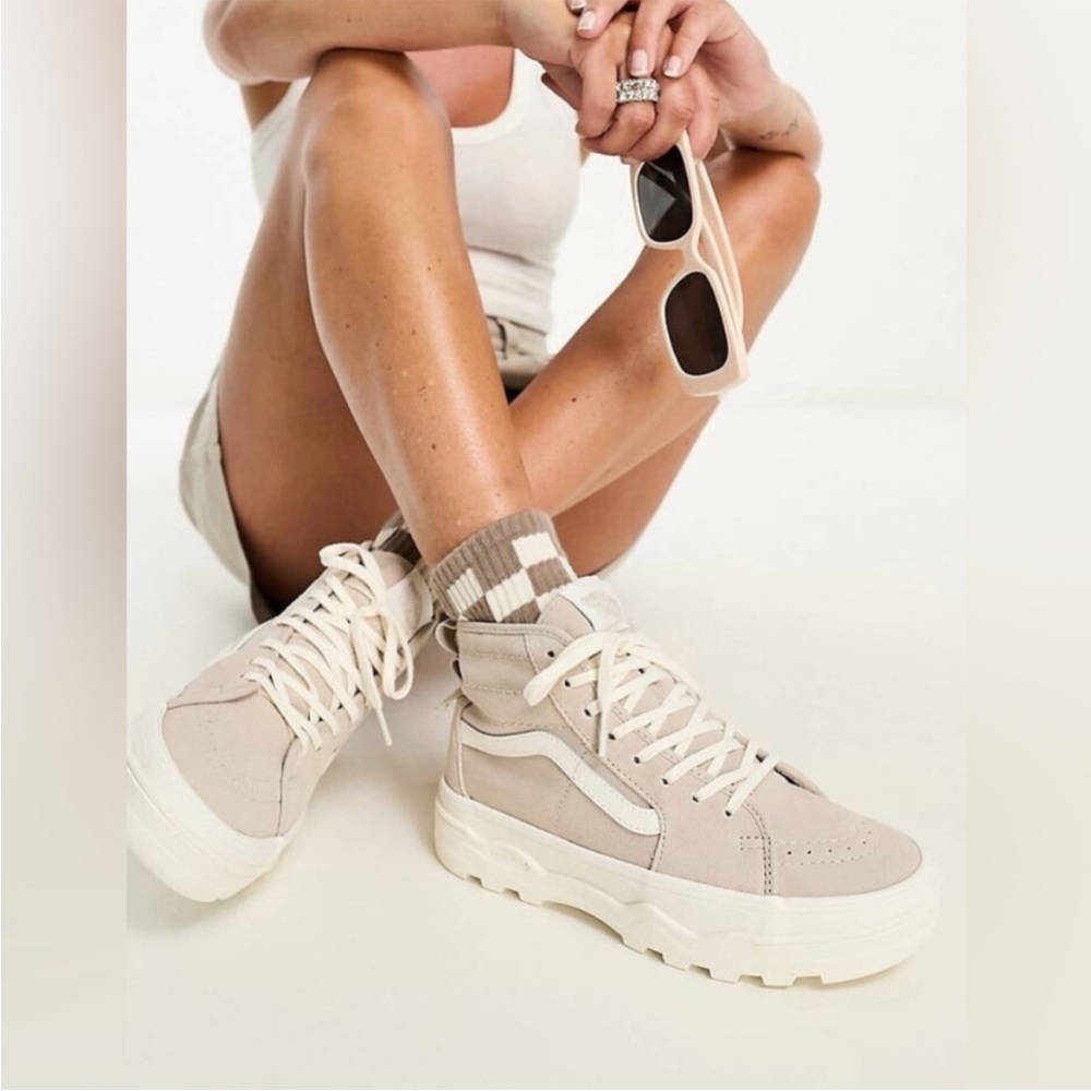 Vans Ultracush Waffle Cup High Top Off White  US Women 6 Men 4.5